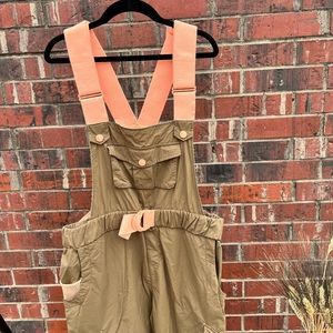 FP MOVEMENT MORNING MEADOWS JUMPSUIT OVERALLS TEA LEAVES COMBO L